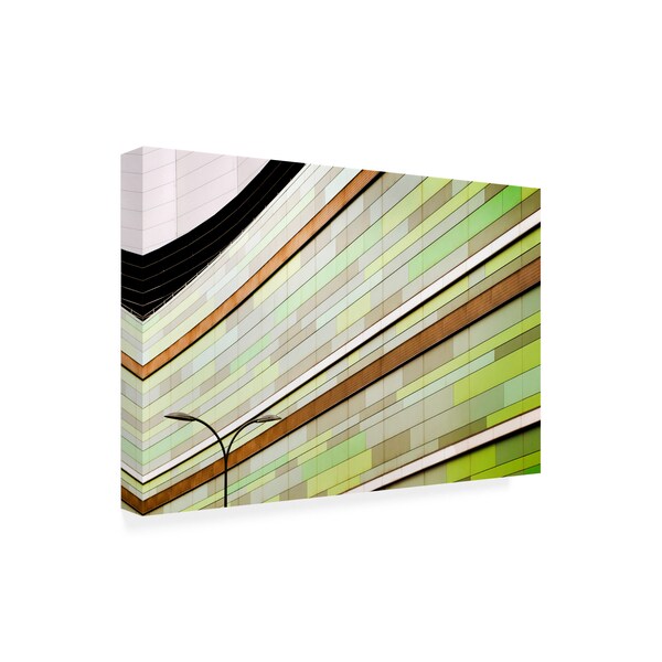 Linda Wride 'Linear In Green' Canvas Art,22x32